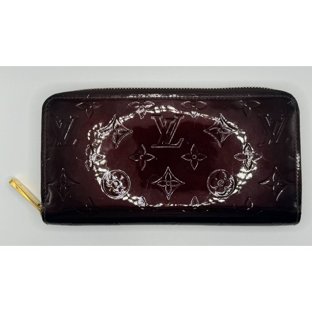 Louis Vuitton Zippy Wallet M93522 Monogram Vernis Amarante Varnish & Calf Leathe - Picture 2 of 12